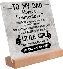 Gift for Dad from Daughter, Dad Birthday Gift Acrylic Plaque, Dad Gifts from