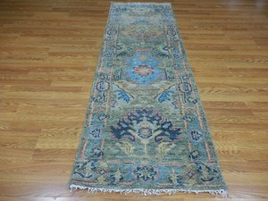 Turkish Oushak Rug,Geometric Multicolored Area Rug,Handmade Bohemian Rug 2.8x8.1