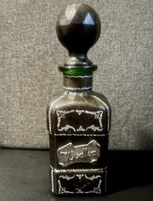 Lederdesign Wodka Leerflasche Glas -Flasche Leder Eckig Vintage Bar-Flasche