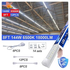 Linkable LED Shop Light Fixture T8 8Ft Led Tube Light 144W Garage Light 8' 6500K