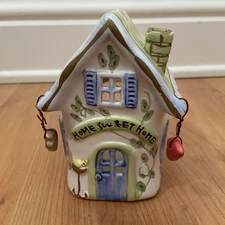 Tea Light Candle Holder Ceramic House