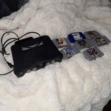 N64 Black Console  Sports Arcade Bundle   7 Games Griffey, Blitz 1  2, 1080 S