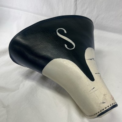 S-Logo Schwinn / Mesinger Blue & White Seat fits 26' Model Corvette Traveler 64