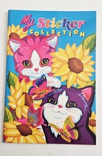 Vtg Lisa Frank My Sticker Collection Album Sunflower Kittens Butterfly Floral