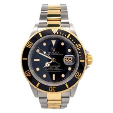 Rolex Submariner Date 16613 T Yellow Gold/Steel Black Dial 40mm Watch 4