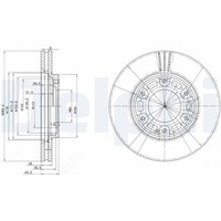 2X Delphi Bremsscheibe BG3193 FüR Toyota Hiace 4 Bus RCH12 RCH22 RZH10 RZH103