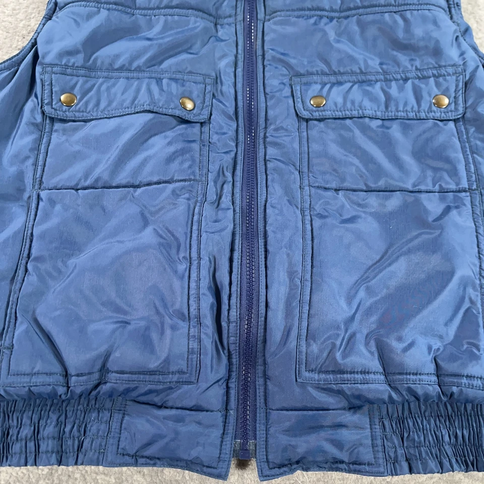 Vintage Ozark Trail Puffer Vest Mens Medium Blue Full Zip 90s Y2K Hiking Outdoor - Image 3 of 4