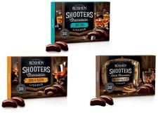 Roshen Shooters Rum Brandy Whiskey Liquor Filled Chocolate Candies Party Sweets