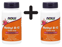 2 X Now Foods Methyl B-12, 5000Mcg - 90 Vcaps (227,72 Eur/Kg)