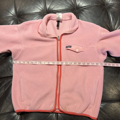 Patagonia Girls' Synchilla Snap-Zip Jacket Size Large Pink Fleece - Picture 5 of 9