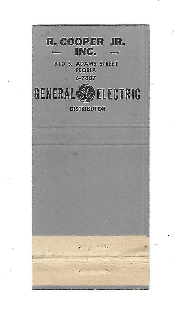 R. Cooper Jr. Inc. - Peoria    Matchcover    General Electric Food Freezer Combo