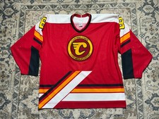 VTG California Comets Beer League Hockey Jersey Red Costa Mesa Ice Hockey Sz XL