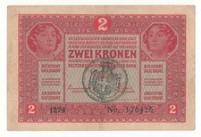 2 CORONE OCCUPAZIONE DANNUNZIANA FIUME SOVRASTAMPA I° TIPO 01/03/1917  R5