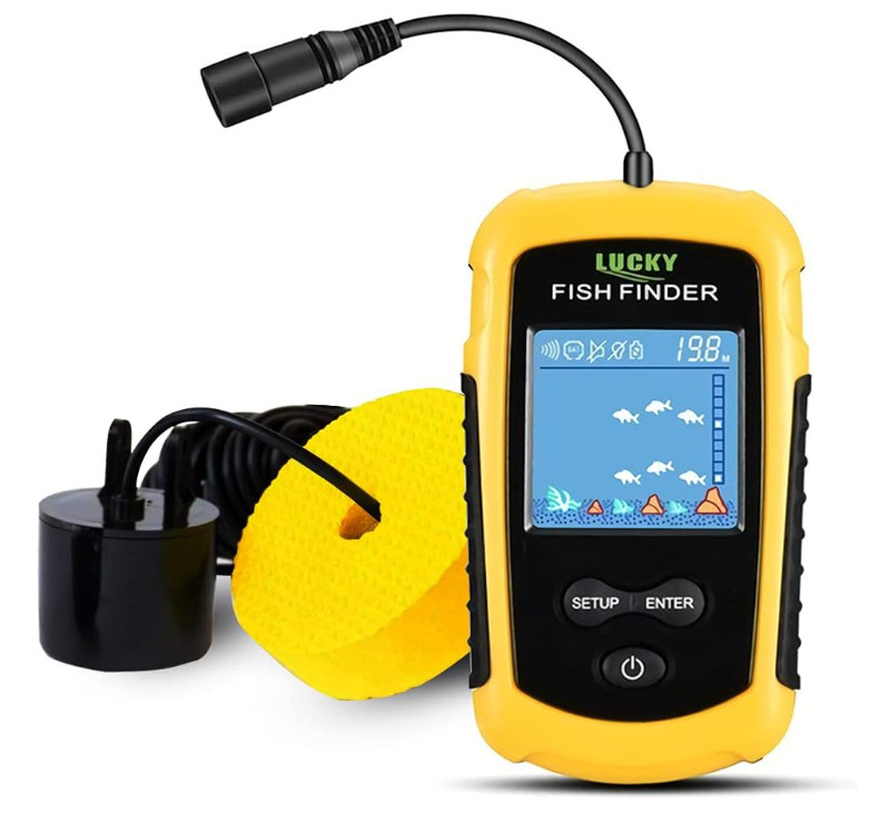 Fish Finder Handheld Sonar Castable Lcd Transducer Ffc1108