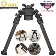 7.5-10.6 inch Swivel Mount Bipod Anti-Slip Sling Stud Bipod w/ Loop For Hunting