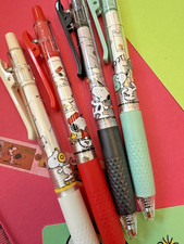 4 x Cute Snoopy Peanuts Pens 0.5mm Black Ink ...