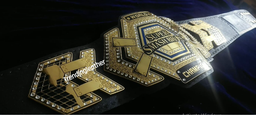 World Super SmashBros Championship Belt Adult Size Raplica Zinc