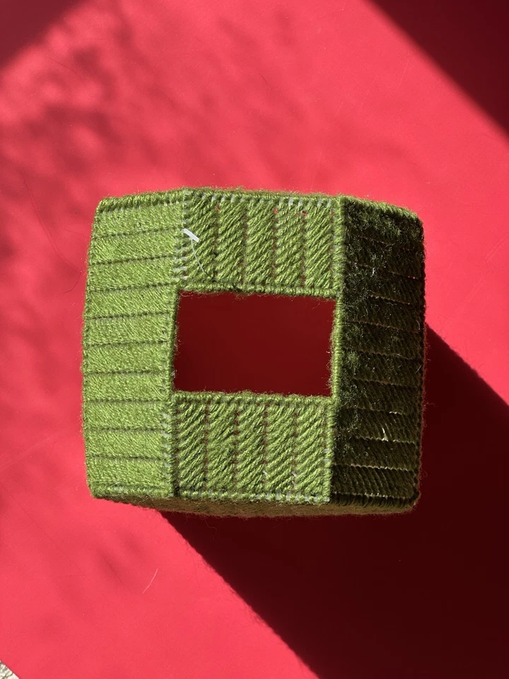 Funky Kitschy 复古纸巾盒盖房屋缝制家居装饰 — 第 3/4 张图片