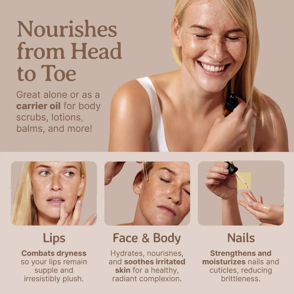 Aceite de Moringa Orgánico Prensado en Frío 100% Crudo Puro Piel Cabello Rostro Uñas Hidratante Foto 4 de 4