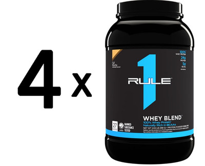 4 x Rule One R1 Whey Blend, Cafe Mocha - 918g (43,57 EUR/kg)