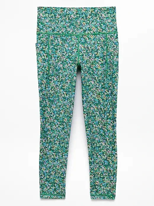 Athleta Womens Salutation Stash 7/8 Tight Size Small Color Superbloom NWT