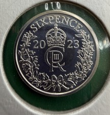 2023 King Charles III Sterling Silver Sixpence .925 Brilliant Uncirculated