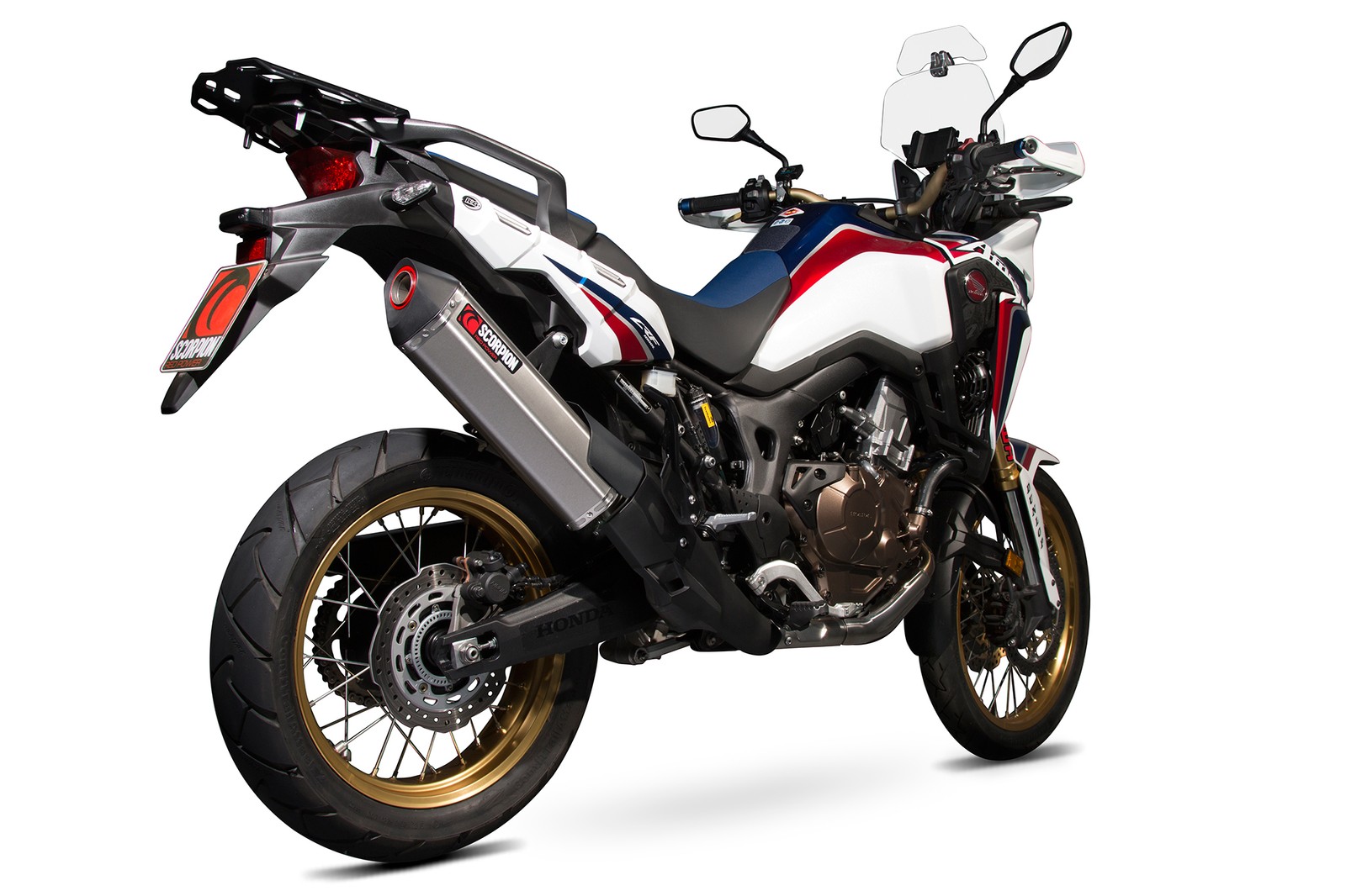 Honda CRF1000 L 15-19 Scorpion Exhaust Serket Titanium Slip-on RHA173TEO