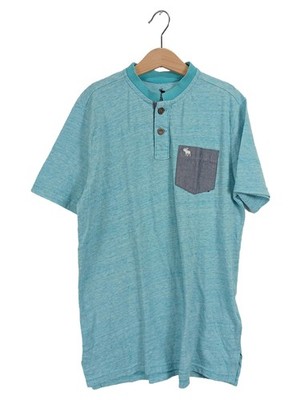 Abercrombie Kids Henley Shirt Türkis Gr. 13-14/164 Brusttasche