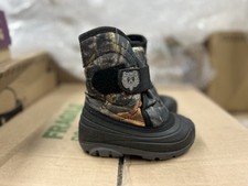 Kamik Girls Toddler Camo Insulated Faux Fur Cuff Winter Snow Boots Shoes