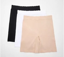 Breezies Seamless 3 Pack Comfort Long Leg Panty with Scallop in Basic Sz Large