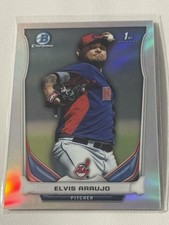 2014 Elvis Araujo Bowman Prospects Refractors BASEBALL SN #/500 #BCP83 Indians