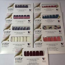 Lot 9 Color Street Nail Polish Strips No Duplicates Nail Pedi Retired Colors