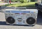 Conion C-100F Gray AM/FM Cassette Tape Boombox 45W AC/DC RCA In/Out