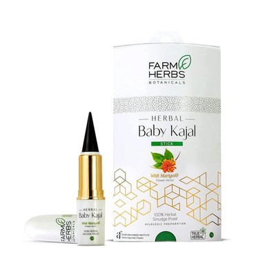 Farmherbs Kajal Sticks Black Color For Babies Eyes 2.7gm