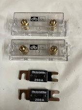 Lot of 2 - 200 Amp ANL Fuse Holder with 200a Fuse 0/2/4/6 Gauge