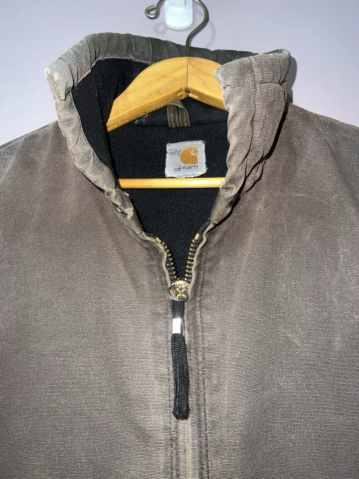CHAQUETA FORRADA POLAR PERSONALIZADA PICADA CARHARTT RARA VINTAGE ropa de trabajo Foto 2 de 4