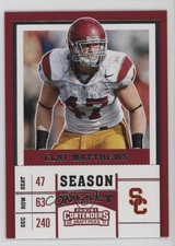 2017 Panini Contenders Draft Picks Season Ticket Clay Matthews #20 1a7j