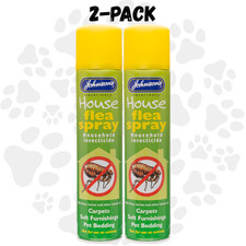 2 x House Flea Spray 400ml | Johnson's  | Kills Cat & Dog Fleas in the Home
