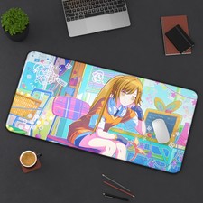 Vibrant Akita Neru Desk Mat  Anime Gamer Decor  Cute Office Accessory