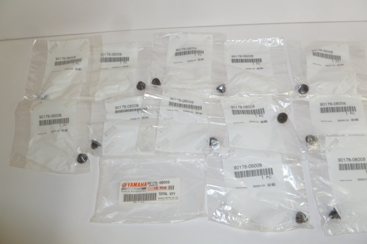 Yamaha New OEM Qty 12 Pcs M6 Crown Nut 90176-06008 6mm R6 YZF R6