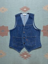 Vintage 70s Levi  s orange tab denim vest jacket western kids youth boys size 14