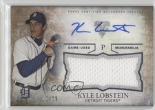 2015 Topps Triple Threads Unity Jumbo Relics Gold 20/25 Kyle Lobstein Auto 0v1
