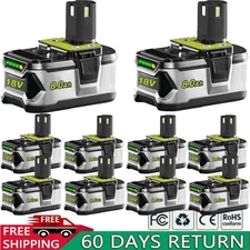 1/9PACK 8.0Ah 18V Lithium-Ion For RYOBI P108 P107 One Plus High Capacity Battery