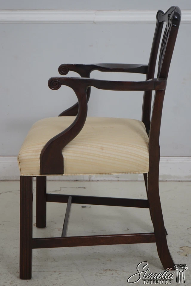 L69295: Juego de 8 sillas de comedor coloniales Williamsburg caoba STICKLEY Foto 4 de 4