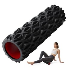 Foam Roller for Deep Tissue Massager, 15" High Density Diamond-Shaped Black