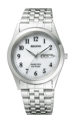Unused CITIZEN REGUNO SOLAR-TECH RS25-0051B White Solar Men's Watch in Box