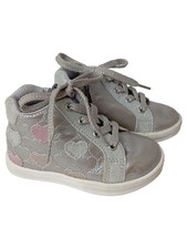 Scarpe stringate bambino Chicco numero 22 grigio glitter fantasia cuore casual