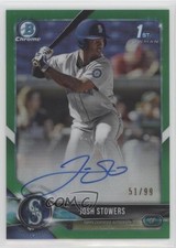 2018 Bowman Draft Chrome Pick Green Refractor 51/99 Josh Stowers Auto ez6