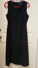 Tahari Black  Sleeveless V-neck Long Dress Size 6