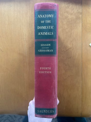 #ad Vintage 1955 4th Edition Anatomy of the Domestic Animals Textbook $50.00